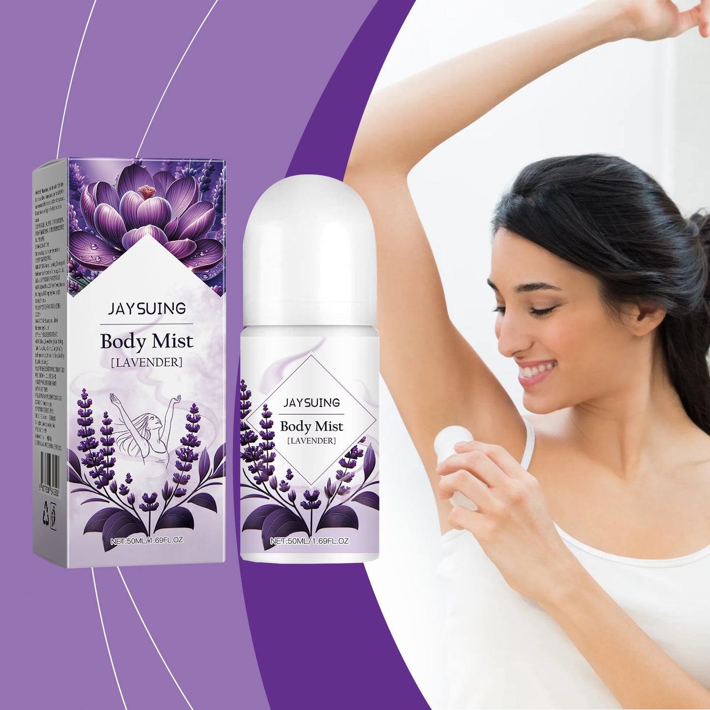 Fifuroes Lavender Deodorant For Summer Armpit Workouts, Sweat Odors Cleaning And Staying Portable Deodorant