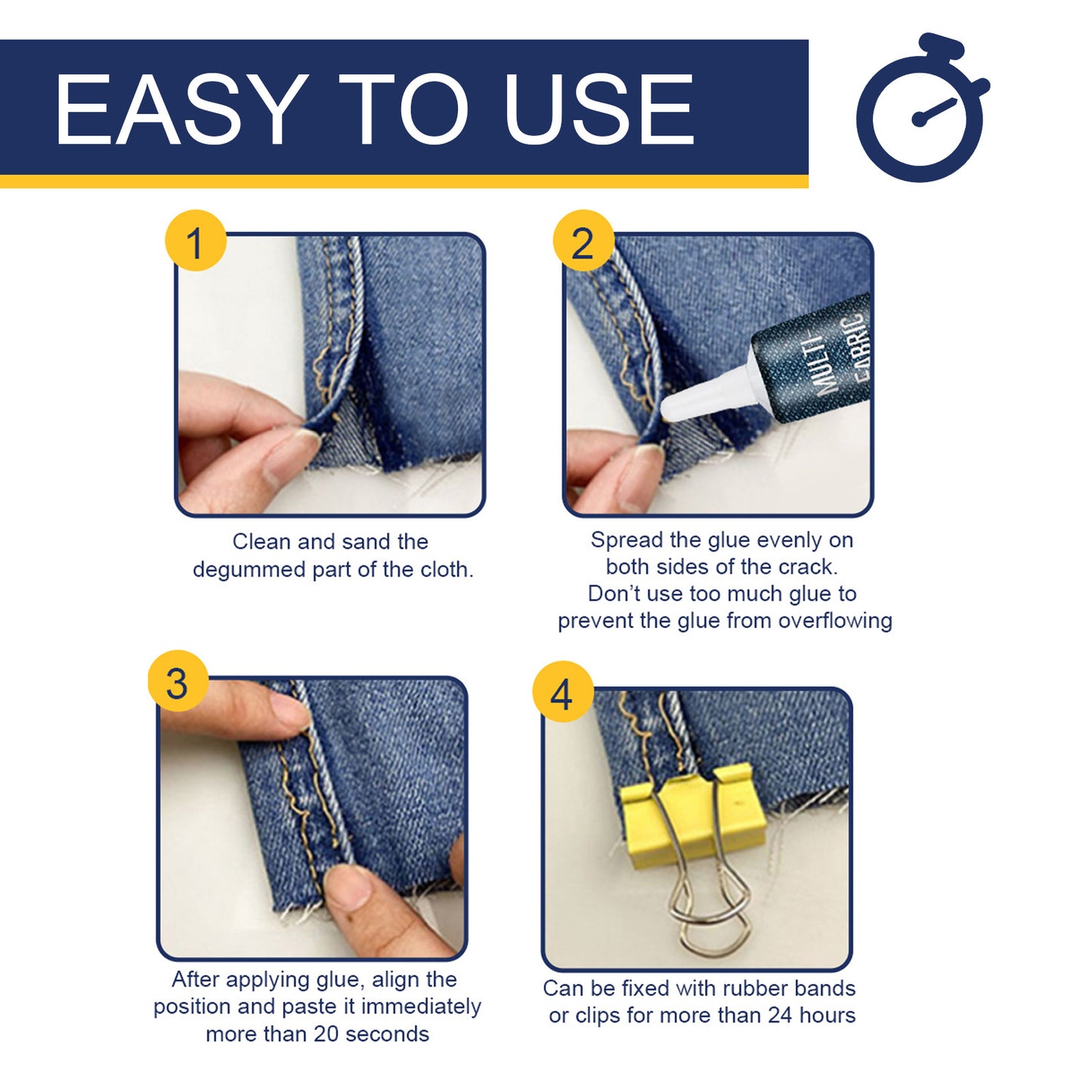 Fifuroes  Fabric Sewing Glue Clothing Special Glue Printing Pants Insoles, Jeans Ripped Fabric Glue