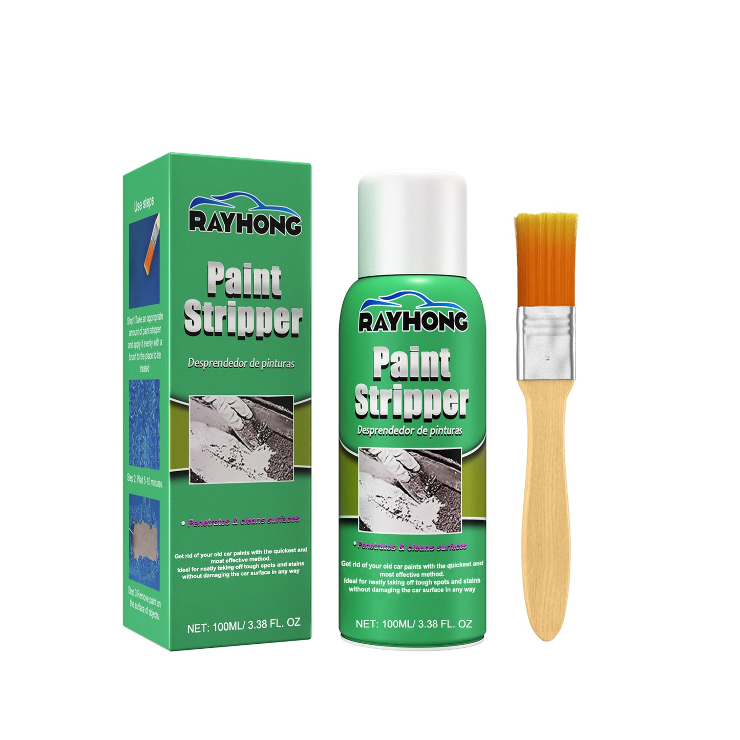 Fifuroes Paint Remover, Auto Wheel Stripping Metal Surface Paint Remover Non-Trace Cleaning Paint Remover