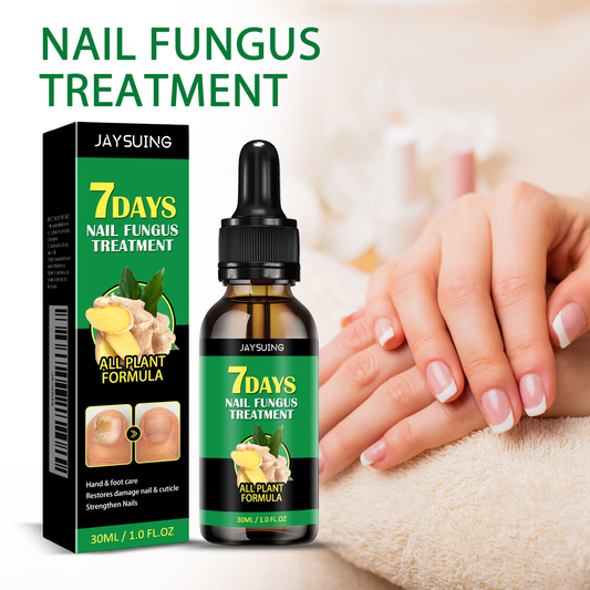 Fifuroes Ginger Nail Care Solution, Repair Hand, Foot And Nail Care Soft Nail Shine Moisturizer Gray Nails