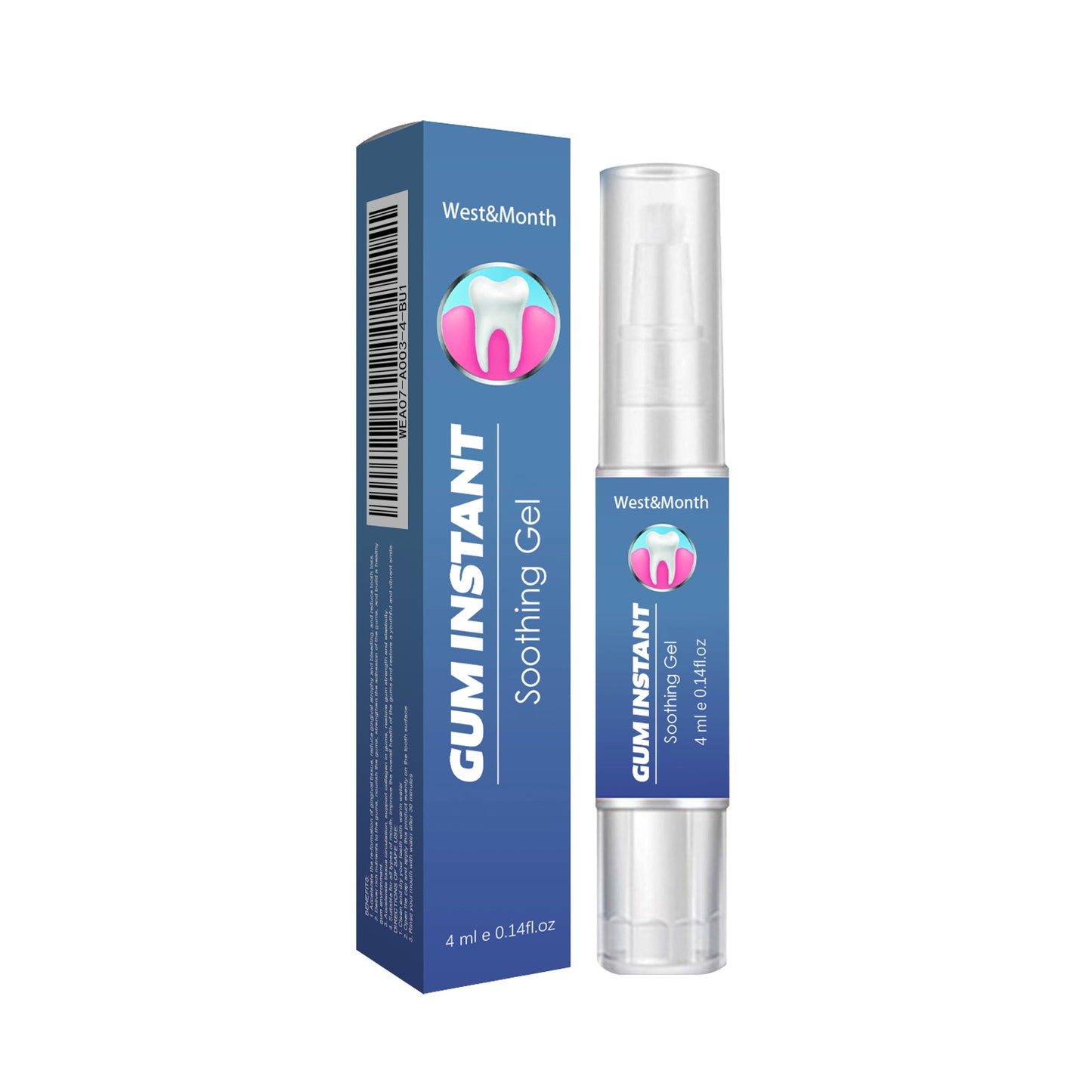 Fifuroes Gum Instant Soothing Gel, Relieve Gums Swelling And Pain Clean Teeth Plaque Stains And Whiten Teeth Gel