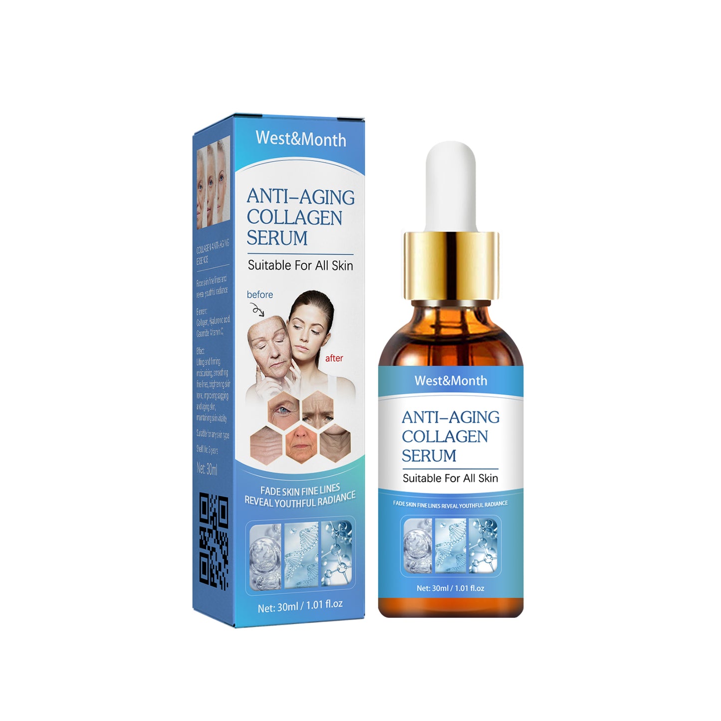 Fifuroes Collagen Facial Essence Reduces Fine Lines, Tightens Skin And Improves Dull Skin