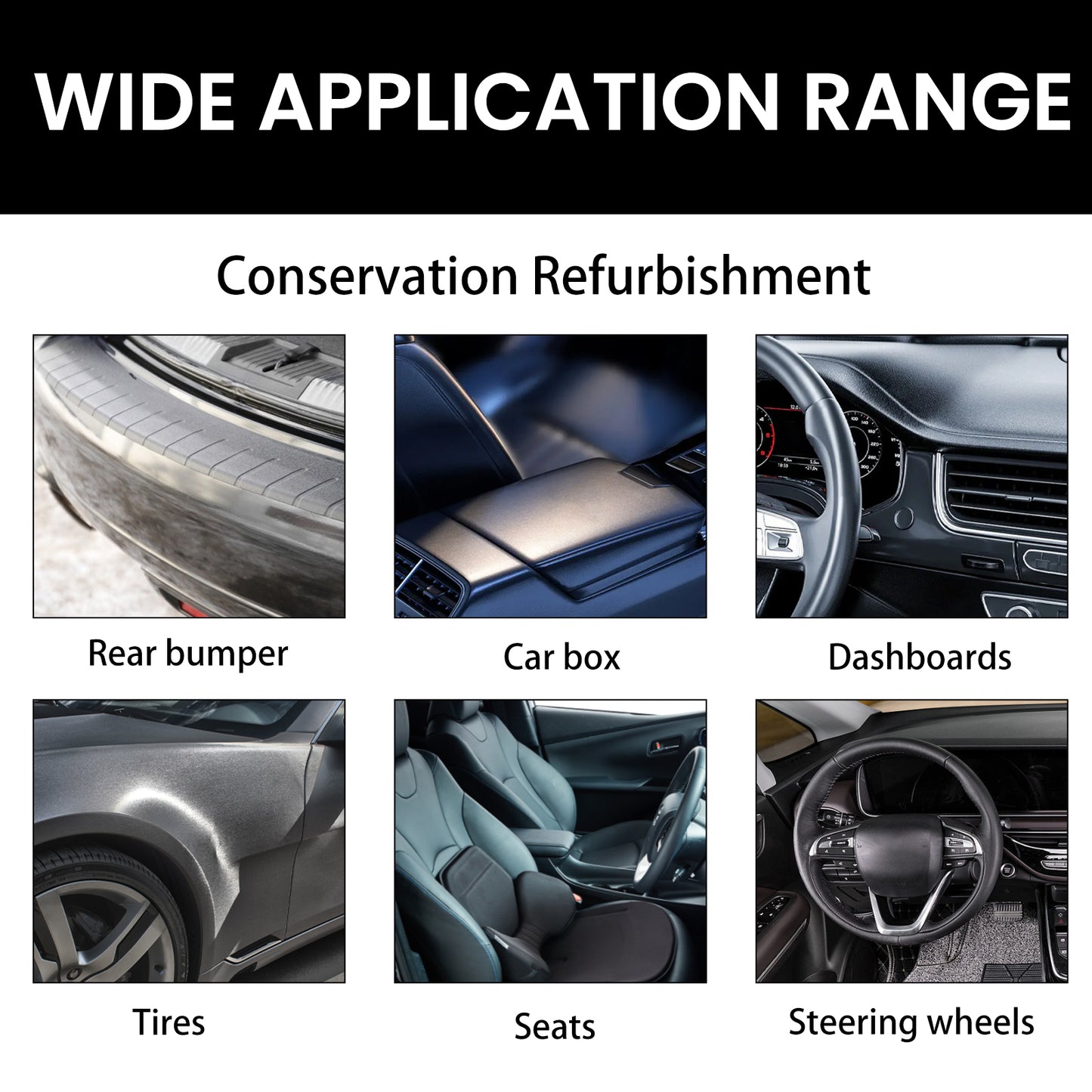 Fifuroes Car Interior Renovation Spray, Seat Interior Instrument Panel Cleaning Decontamination Maintenance Refurbishing Care Agent
