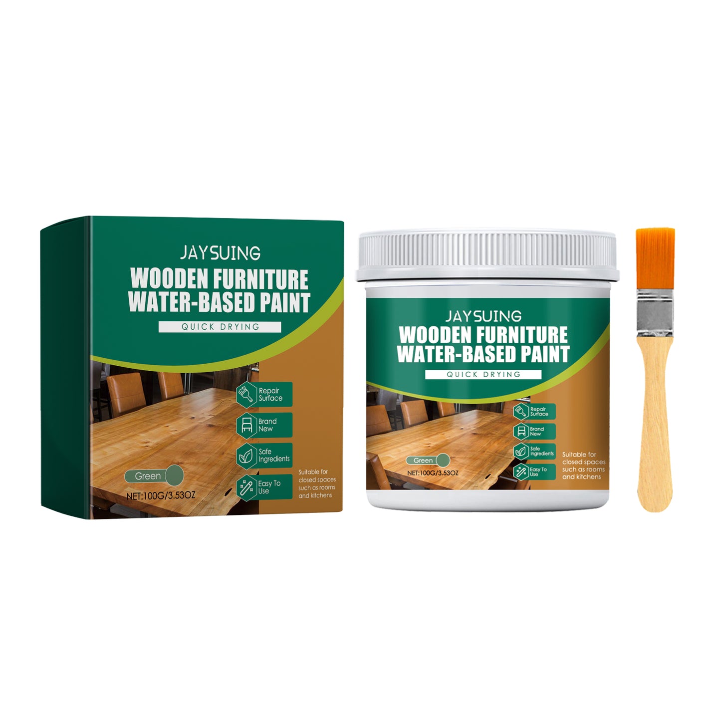 Fifuroes Wooden Furniture Water-Based Paint, Solid Wood Wardrobe Wooden Door Renovation Color Special Multi-Color Wood Paint