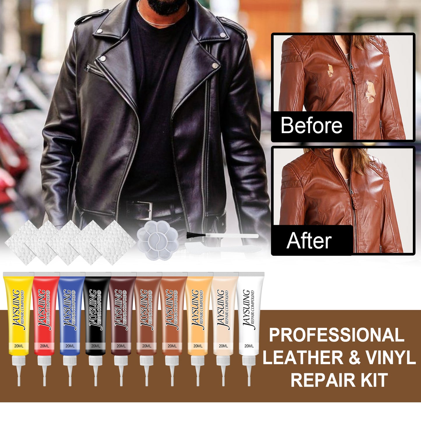 Fifuroes Leather Toner, Leather Coat Leather Shoe Stain Car Leather Seat Leather Refurbishment Toner