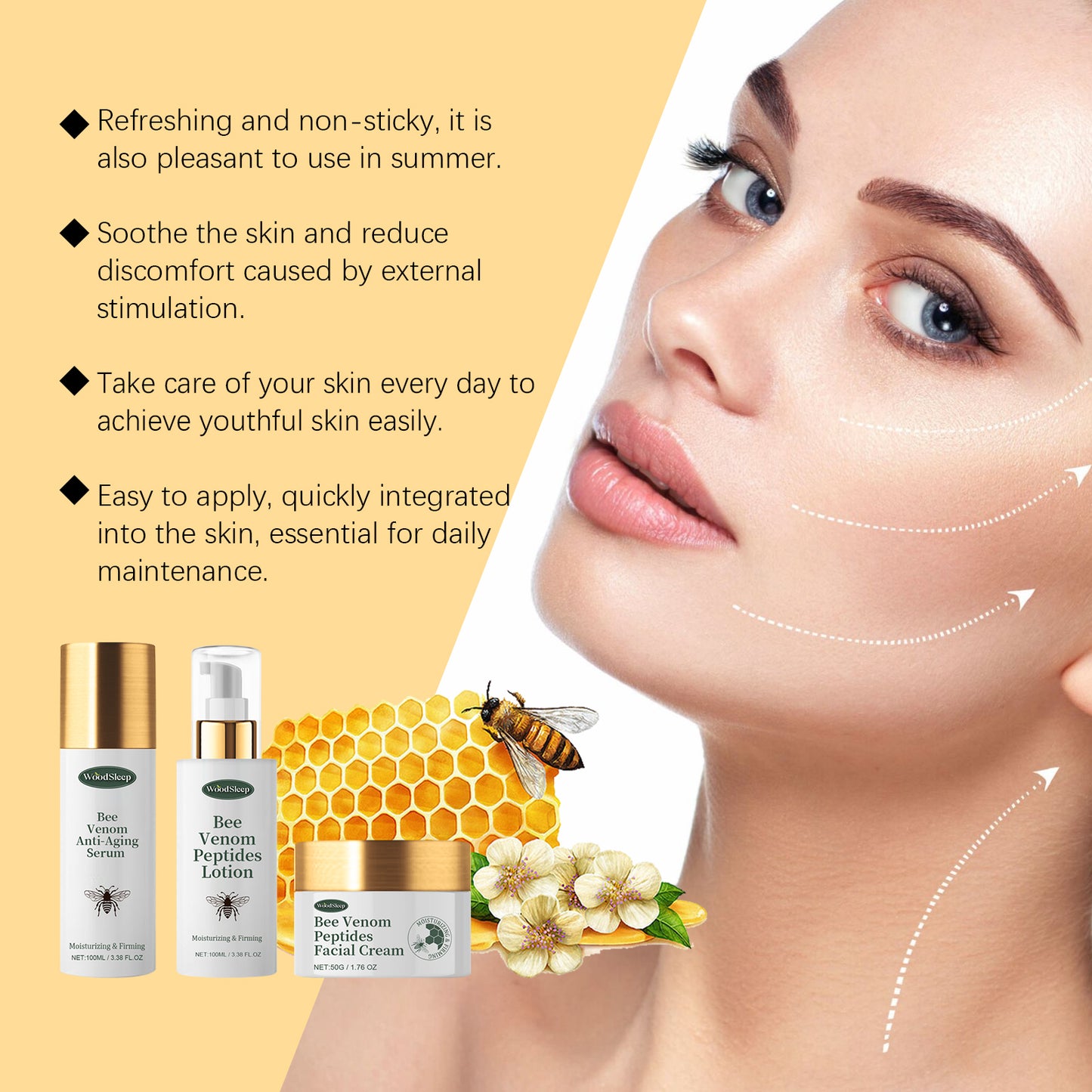 Woodsleep Skin Care Set Moisturizing And Hydrating Essence Cream For Tender Skin Refreshing And Moisturizing Skin Care Set