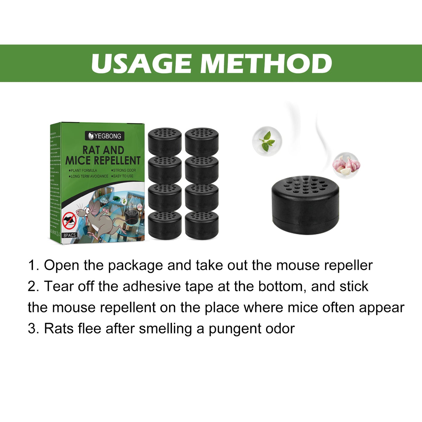 Yegbong Rat Repellent Pill, Car Engine Outdoor Home Indoor Rat Repellent Pill
