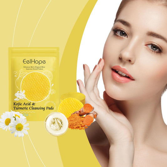 Fifuroes Turmeric Acid Cleansing Pad Facial Gentle Cleansing Moisturizing Refreshing Skin Care Cleansing Pad
