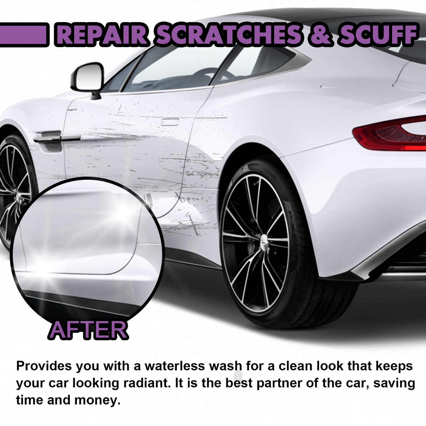 Fifuroes 3 In 1 High Protection Quick Car Coating Spray, Diy Paint Change Color Cleaning Coating Spray