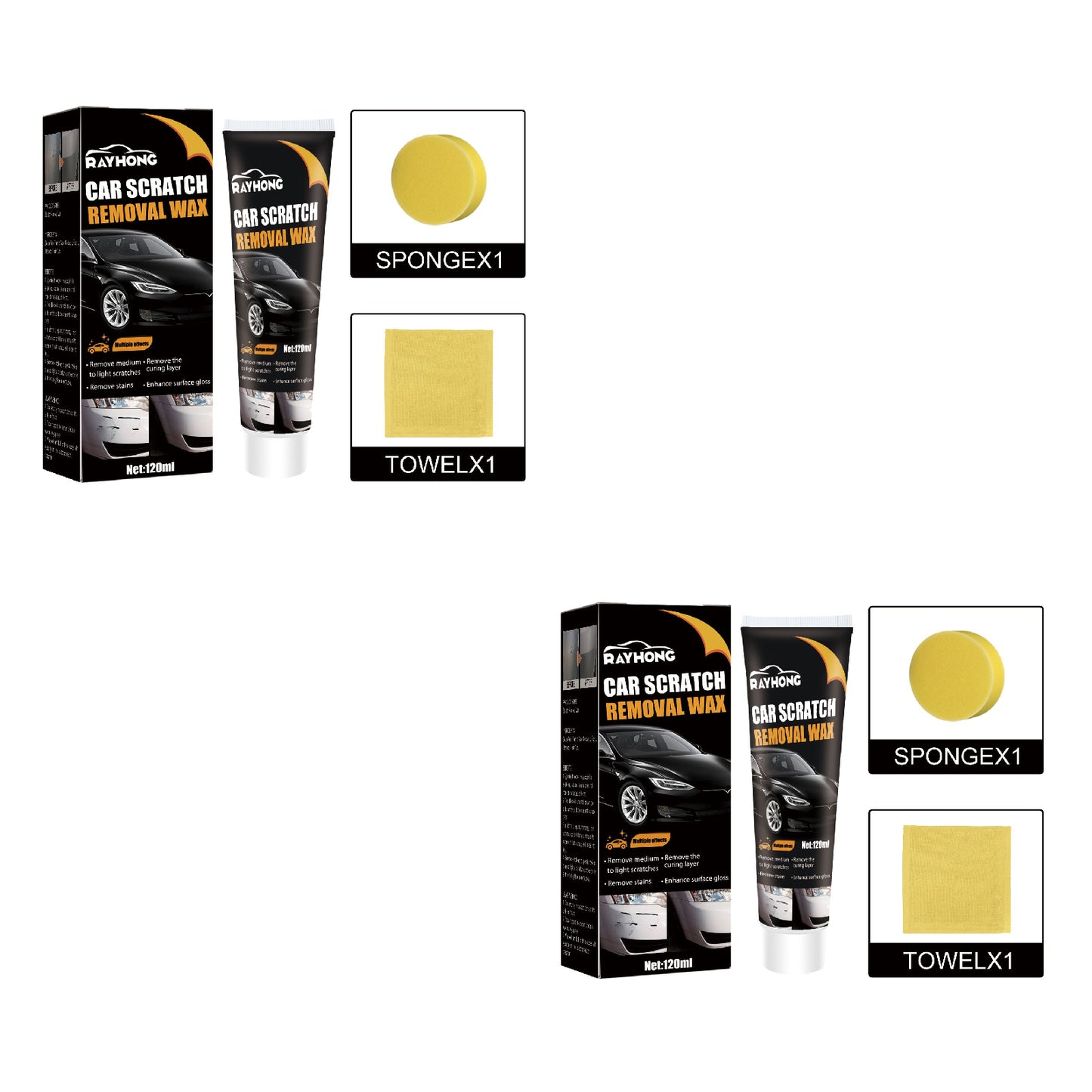 Fifuroes Scratch Removal Wax, Car Paint Protective Polishing Remove Marks Maintenance Paint Repair Cleaning Decontamination Abrasive