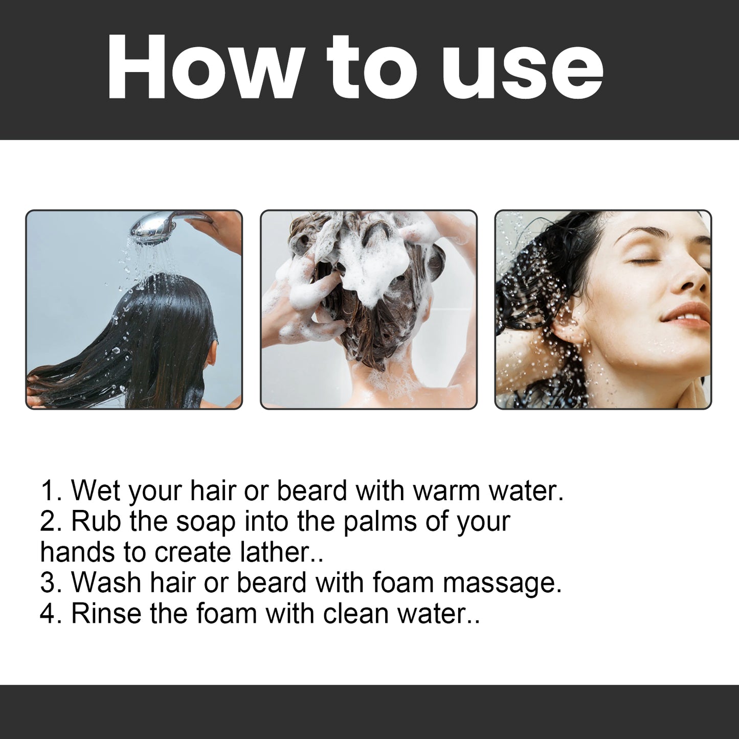 Fifuroes Black Hair Soap, Repair Black Hair Massage Moisturizing Hair Cleansing Soap