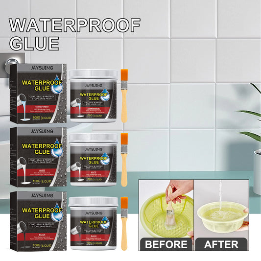 Fifuroes Waterproof Glue, Bathroom Kitchen Plumbing Multi-Functional Repair Leak-Proof Transparent Waterproof Wall Paint