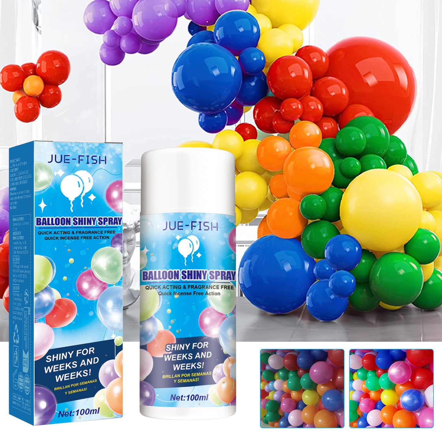 Fifuroes Aerosol Balloon Spray, Balloon Surface Texture Gloss Lasting Non Oxidation Fading Spray