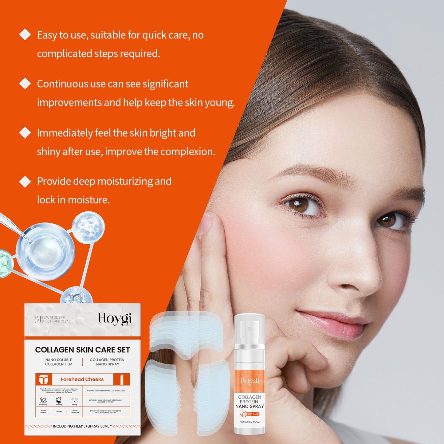 Fifuroes Collagen Facial Set Collagen Firming & Nourishing Spray Hydrating & Hydrating Mask