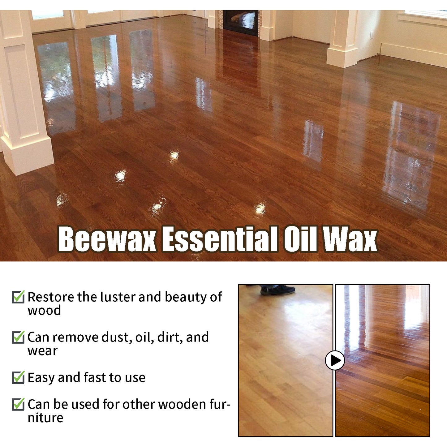 Fifuroes Furniture Beeswax Spray, Furniture Floor Care Polishing Waterproof Anti-Cracking Scratches Refurbished Care Wax