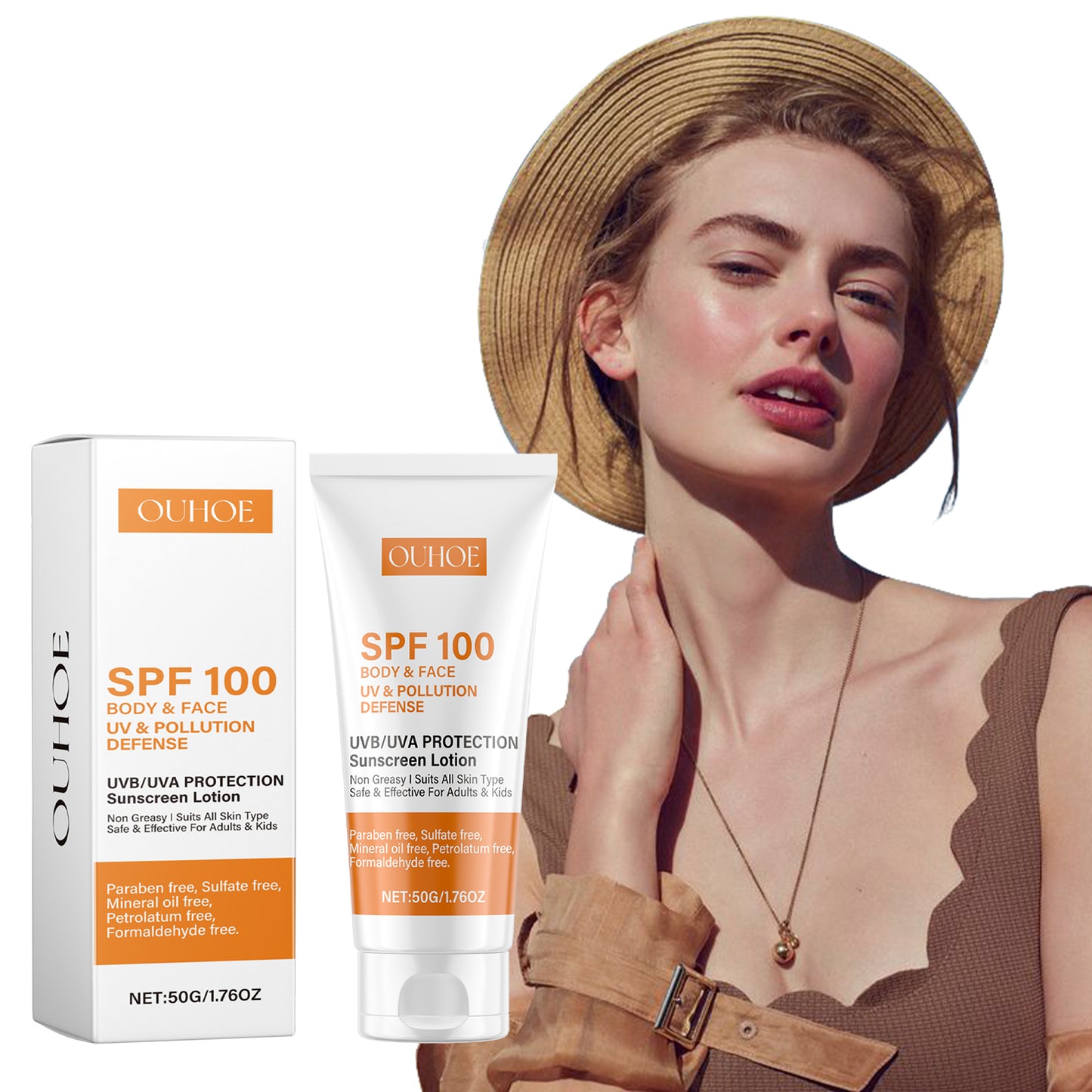 Fifuroes Face Protection Lotion Mild Protection UV Repair Sunburn Anti-Wrinkle Clear Protection Cream