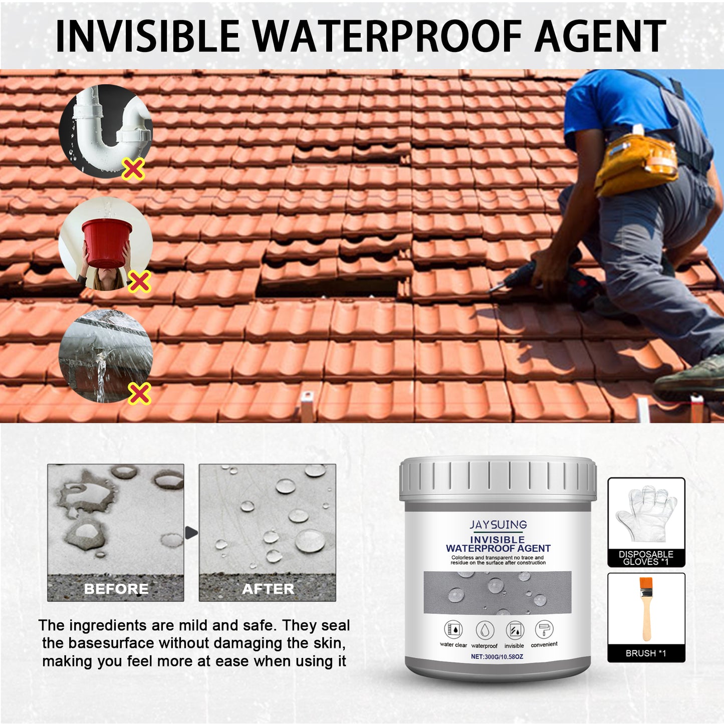 Fifuroes Sealing Waterproof Adhesive Bathroom Plumbing Glass Doors And Windows Leak Repair Multifunctional Tile Sealant