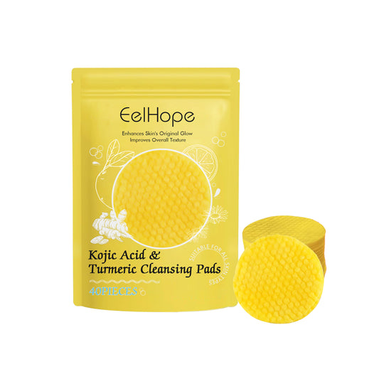 Fifuroes Turmeric Acid Cleansing Pad Facial Gentle Cleansing Moisturizing Refreshing Skin Care Cleansing Pad