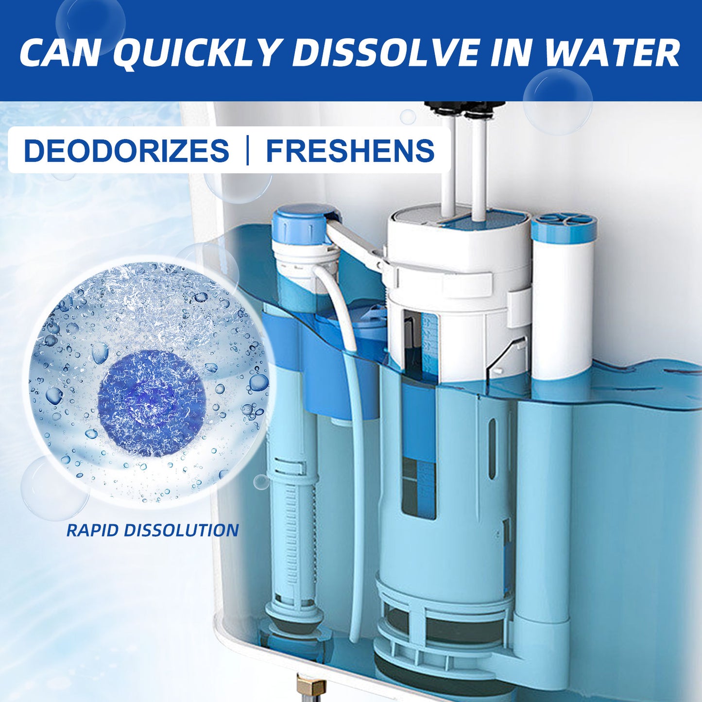 Fifuroes Automatic Toilet Bowl Cleaner, Household Descaling Deodorizing Deodorizing Odors Fresh Toilet Cleaning Block