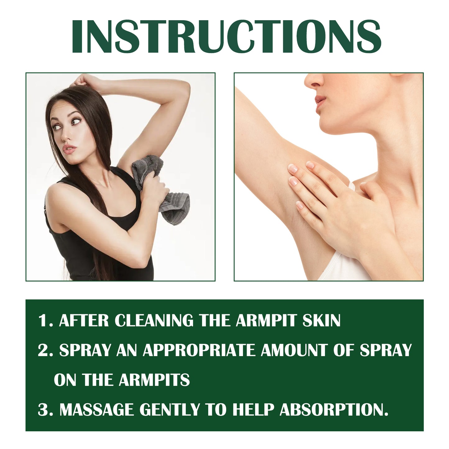 Fifuroes Body Odor Remove Spray, Refreshing Underarm Antiperspirant Deodorant Long-Lasting Fragrance Spray