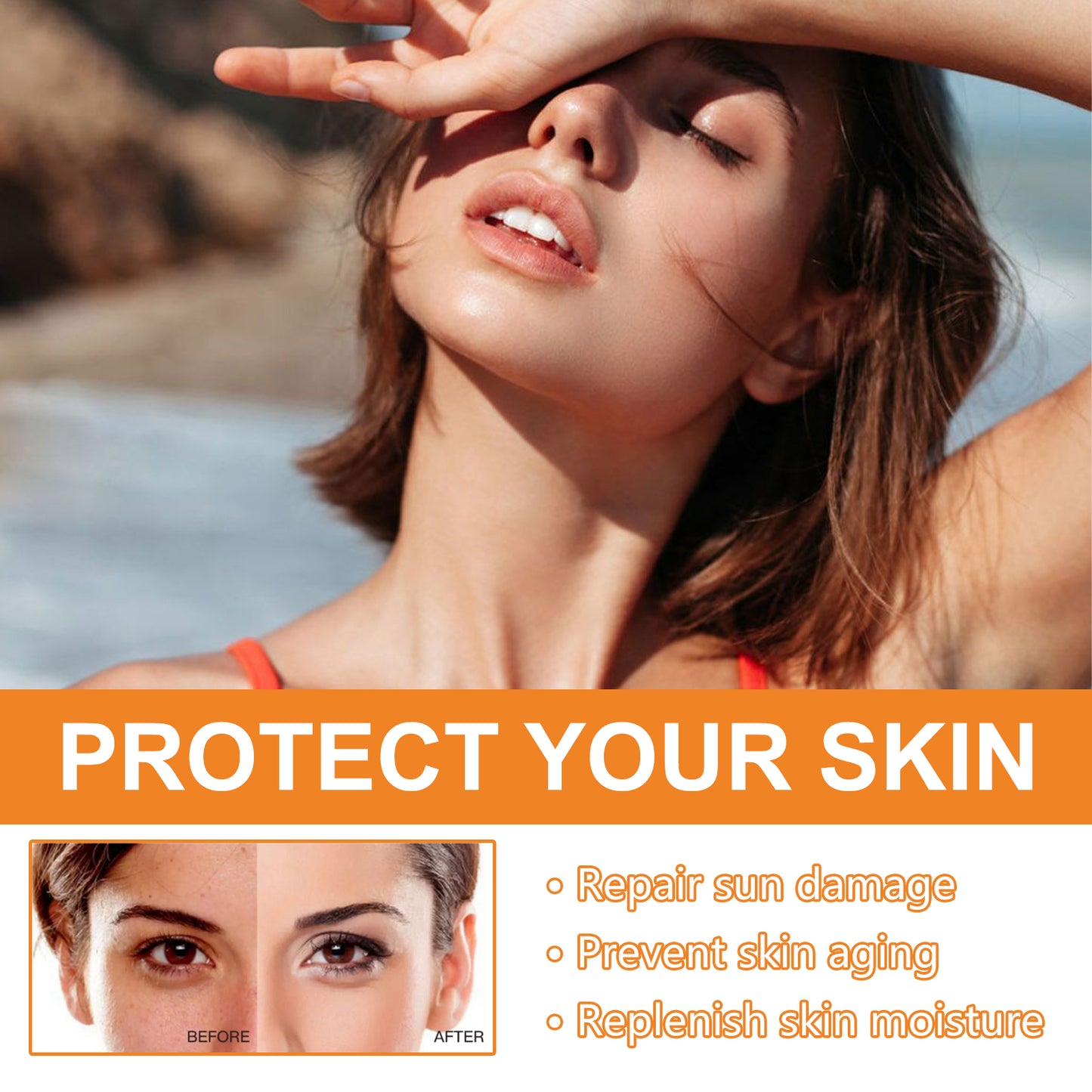 Fifuroes Face Protection Lotion Mild Protection UV Repair Sunburn Anti-Wrinkle Clear Protection Cream