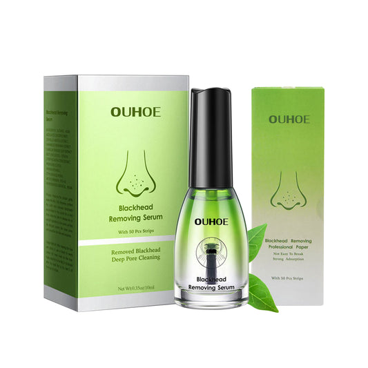 Fifuroes Blackhead Removing Serum Suit, Clean Pores Fine Oil Control Clean Repair Acne Blackhead Nose Patch