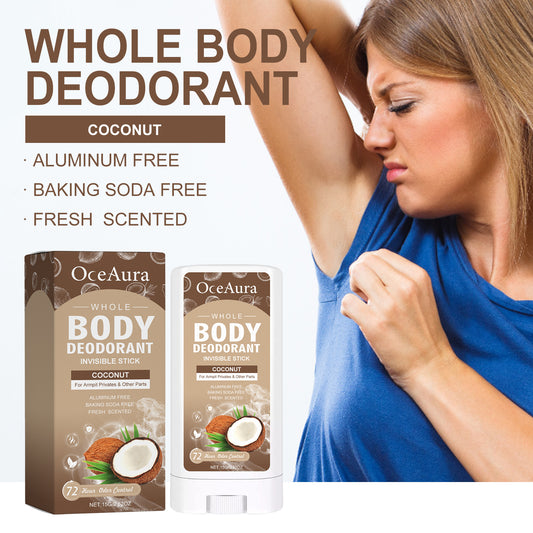 Fifuroes Whole Body Deodorant, Clean Armpit Sweat Odor Mild Refreshing Deodorant Stick