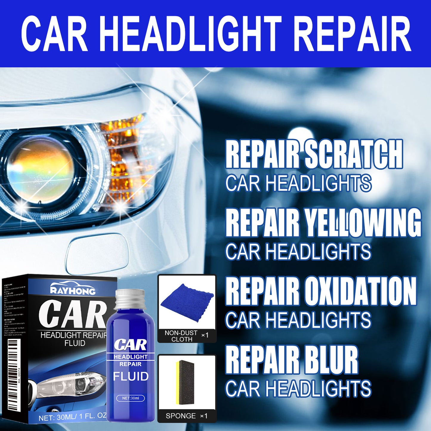 Fifuroes Reconditioning Agent For Car Lights, Automotive Light Plating Reconditioning Agent Headlight Repair Solution