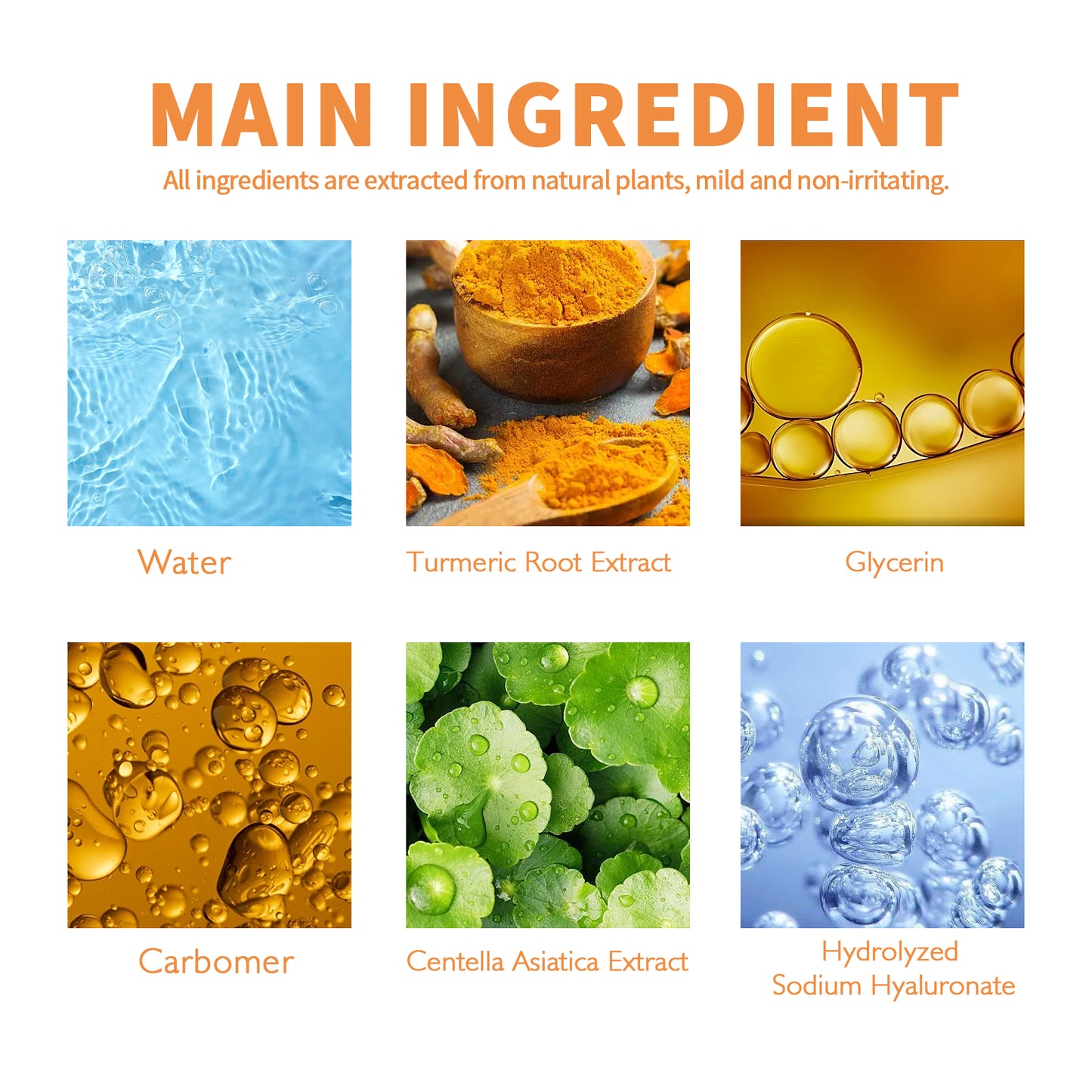 Fifuroes Turmeric Facial Essence, Moisturizing Lightening Spots, Acne Marks, Brightening Skin Essence