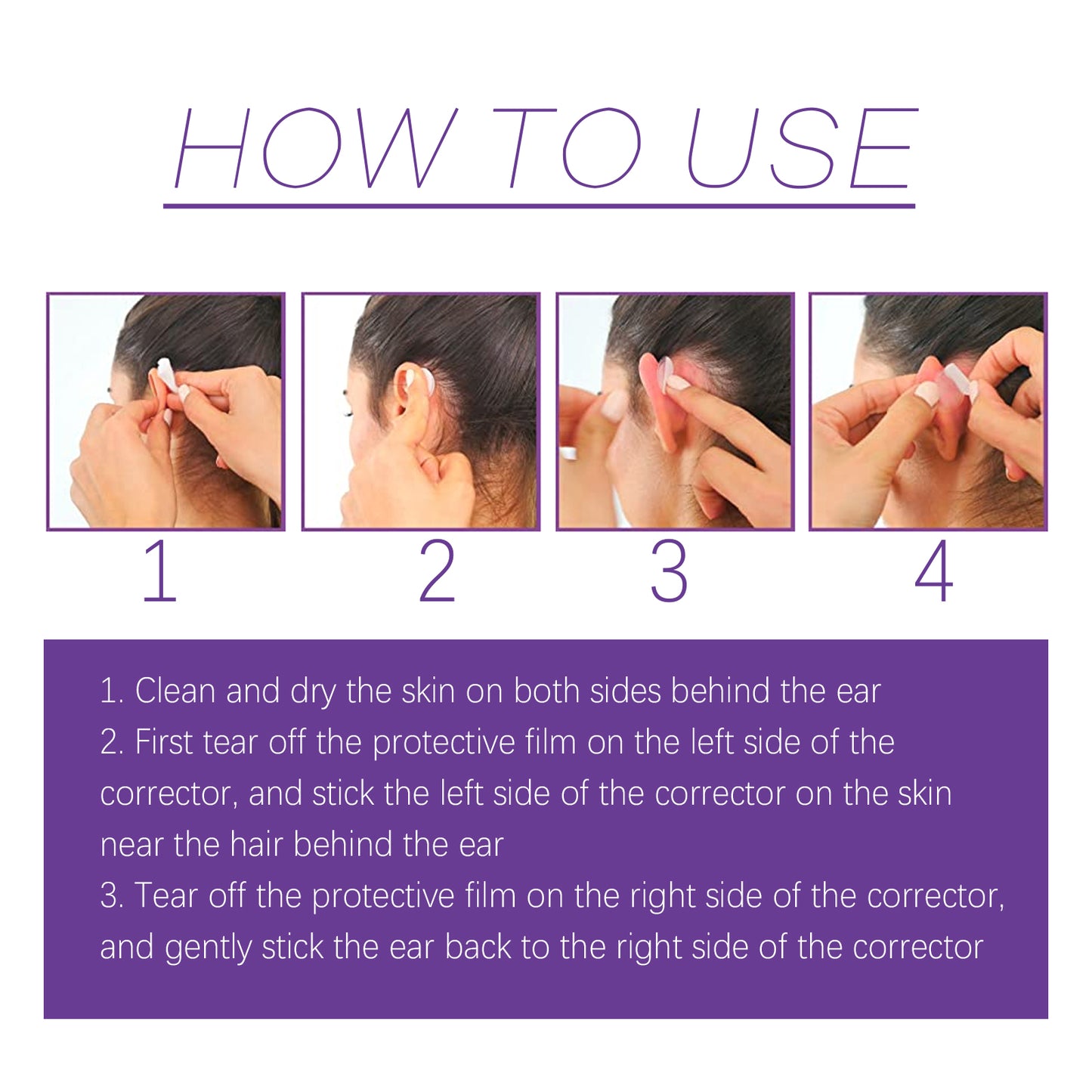 Fifuroes Cosmetic Ear Correctors, Ear Display Small Support Corrects Flapper Ear Pinna Shape Waterproof Ear Stickers