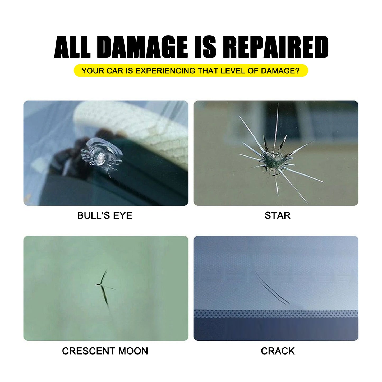 Fifuroes Automotive Glass Repair Adhesive, Windshield Crack Repair Adhesive Repair Adhesive Glass Repair Adhesive