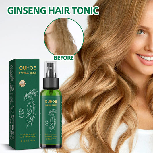 Fifuroes Ginseng Hair Growth Liquid, Ginseng Essence Moisturizes Hair, Hair Prevents Loss And Care Hair Growth Spray
