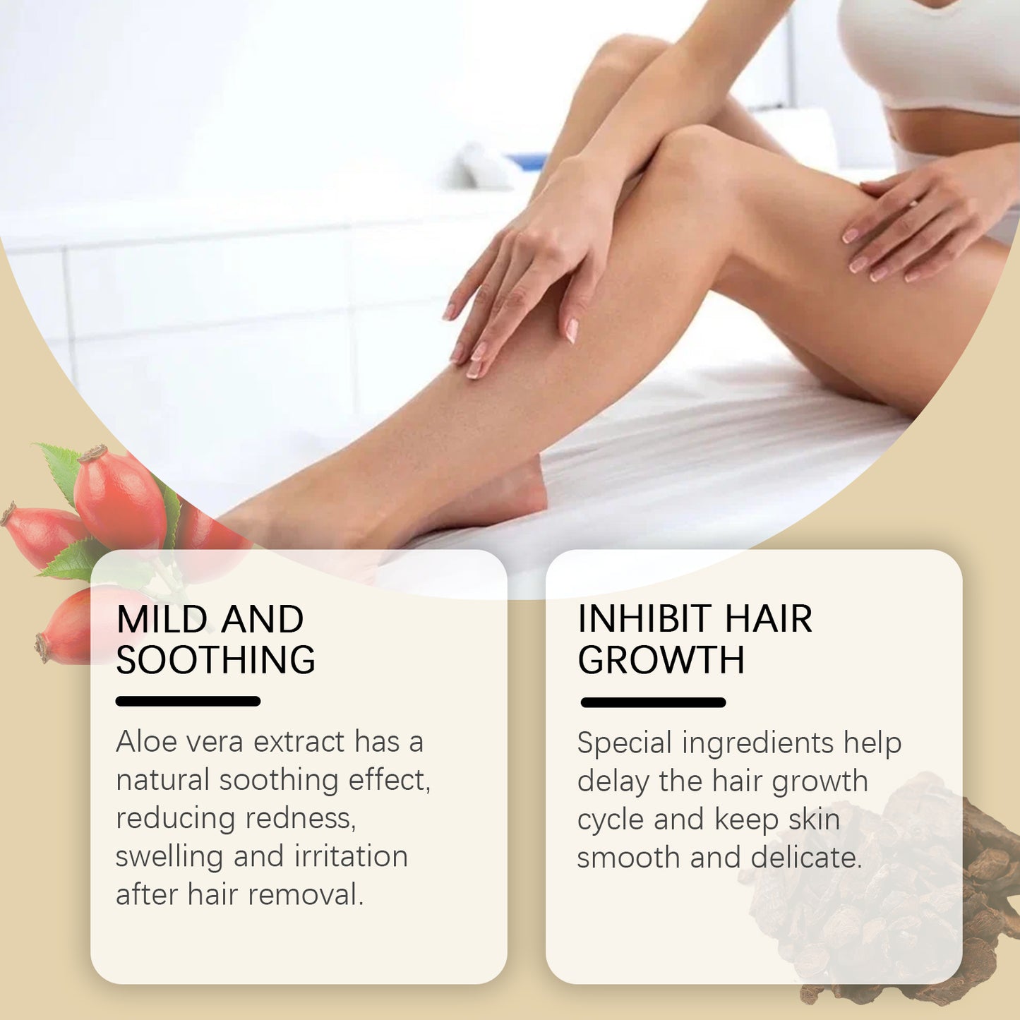Fifuroes Perfumed Hair Removal Oil, Plant Essential Oil Gentle Care Smooth Body Skin Hair Removal Oil