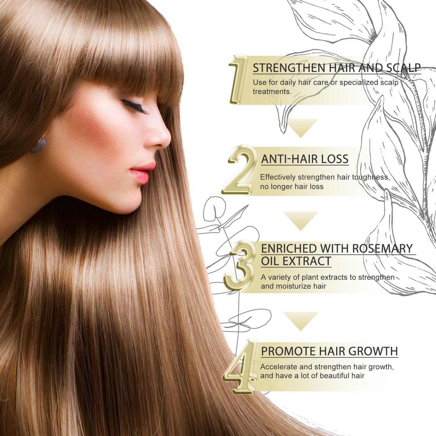 Fifuroes  Rosemary Essential Oil For Hair Care, Gentle And Nourishing Hair Care Oil