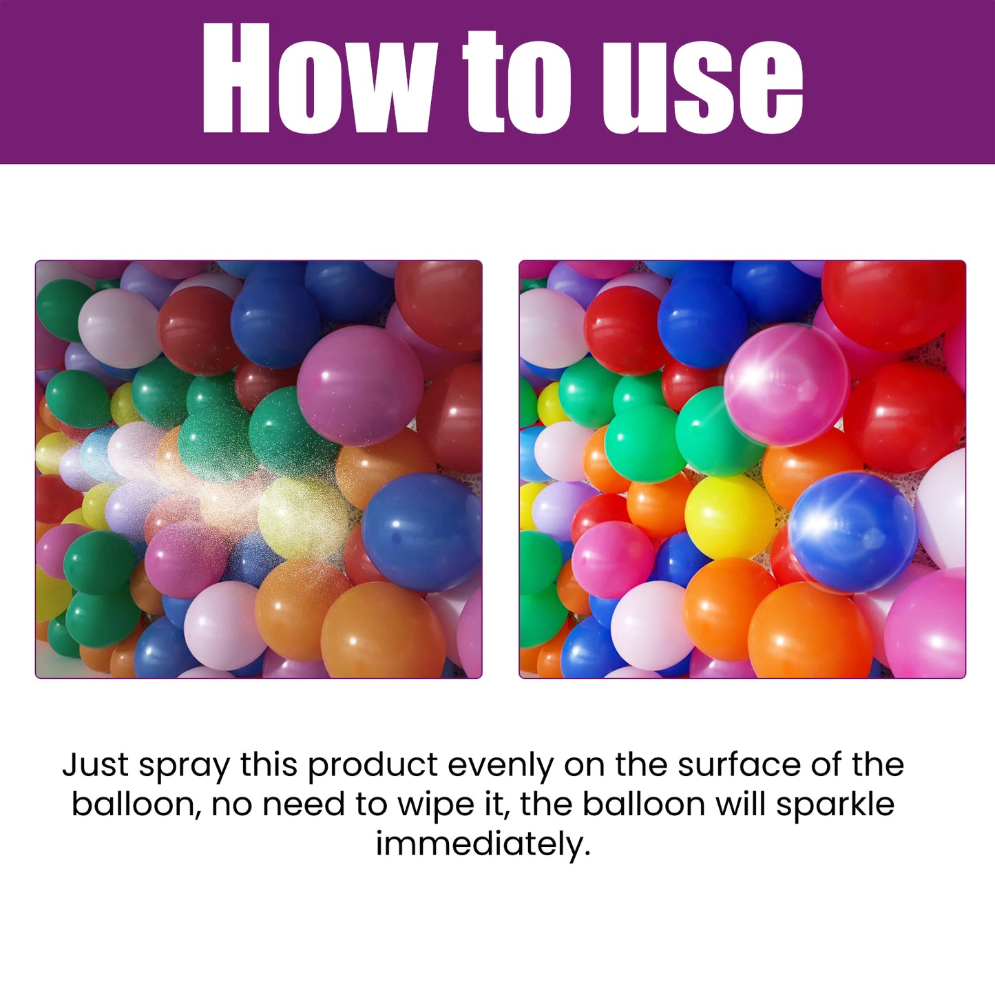 Dowmoo Balloon Atmosphere Gloss Spray, Balloon Surface Texture Gloss Anti-Oxidation Lasting Shine Spray