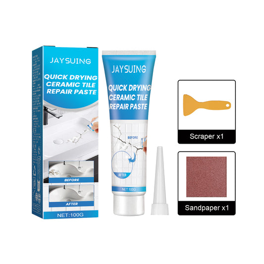 Fifuroes Tile Repair Glue, Bathtub Marble Furniture Floor Tile Toilet Crack Repair Glue Paste