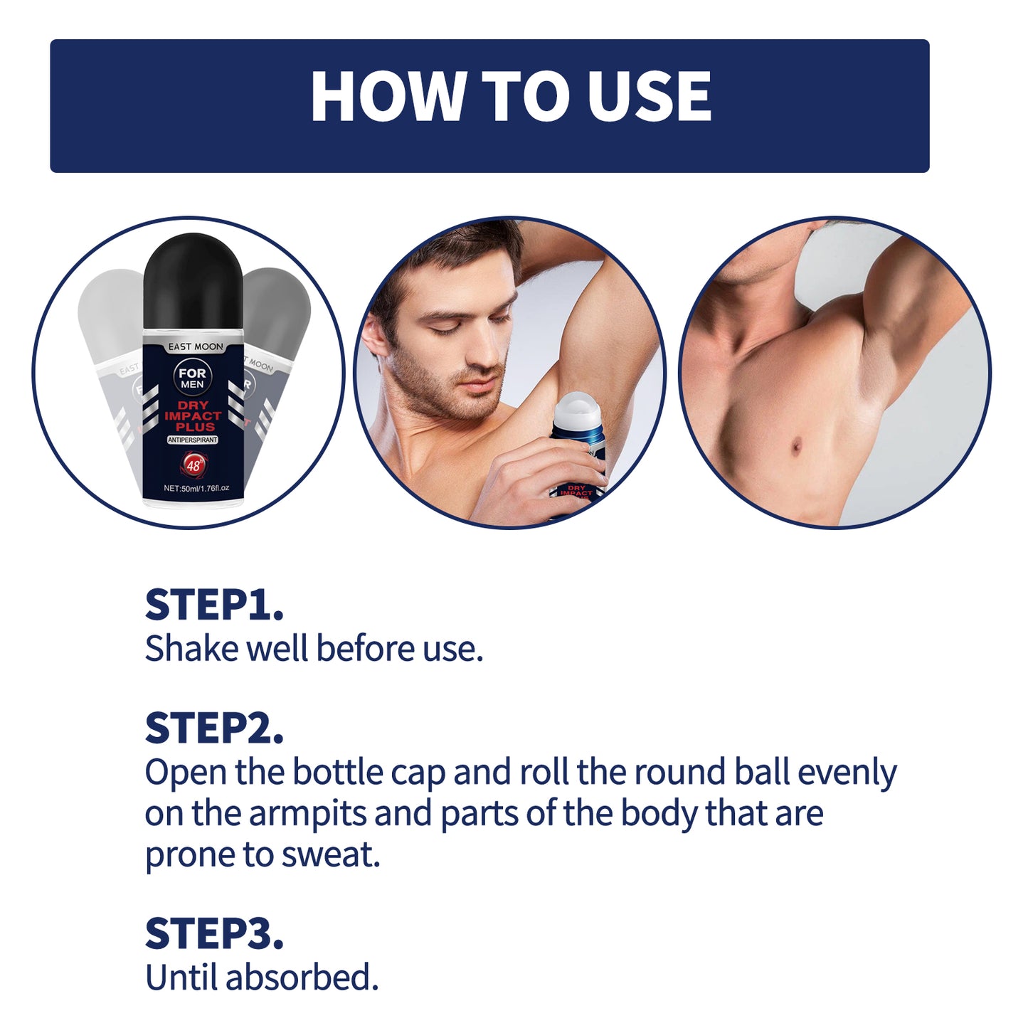 Fifuroes Men's Antiperspirant Walking Beads Under The Armpits To Remove Odor, Body Odor, Perspiration, Refreshing And Lasting Fragrance Ball