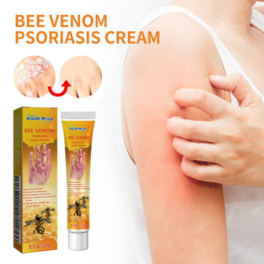 Fifuroes Bee Venom Psoriasis Cream, Relieve Itchy Skin Repair Hand Moss Moisturizing Skin Care Cream