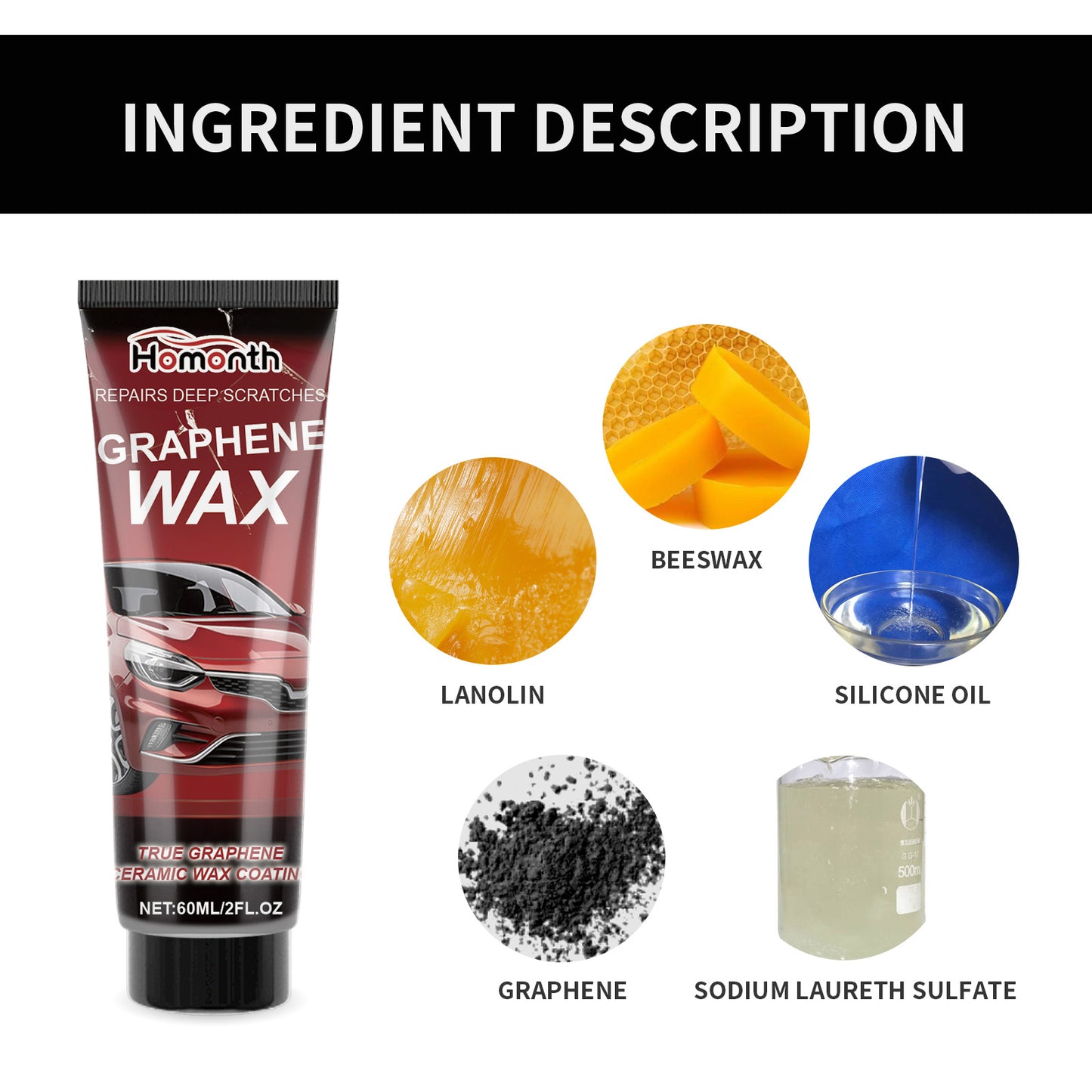 Fifuroes Repairs Deep Scratches Graphene Wax, Car Paint Repair Deep Scratches Graphene Wax Refurbished Car Wax