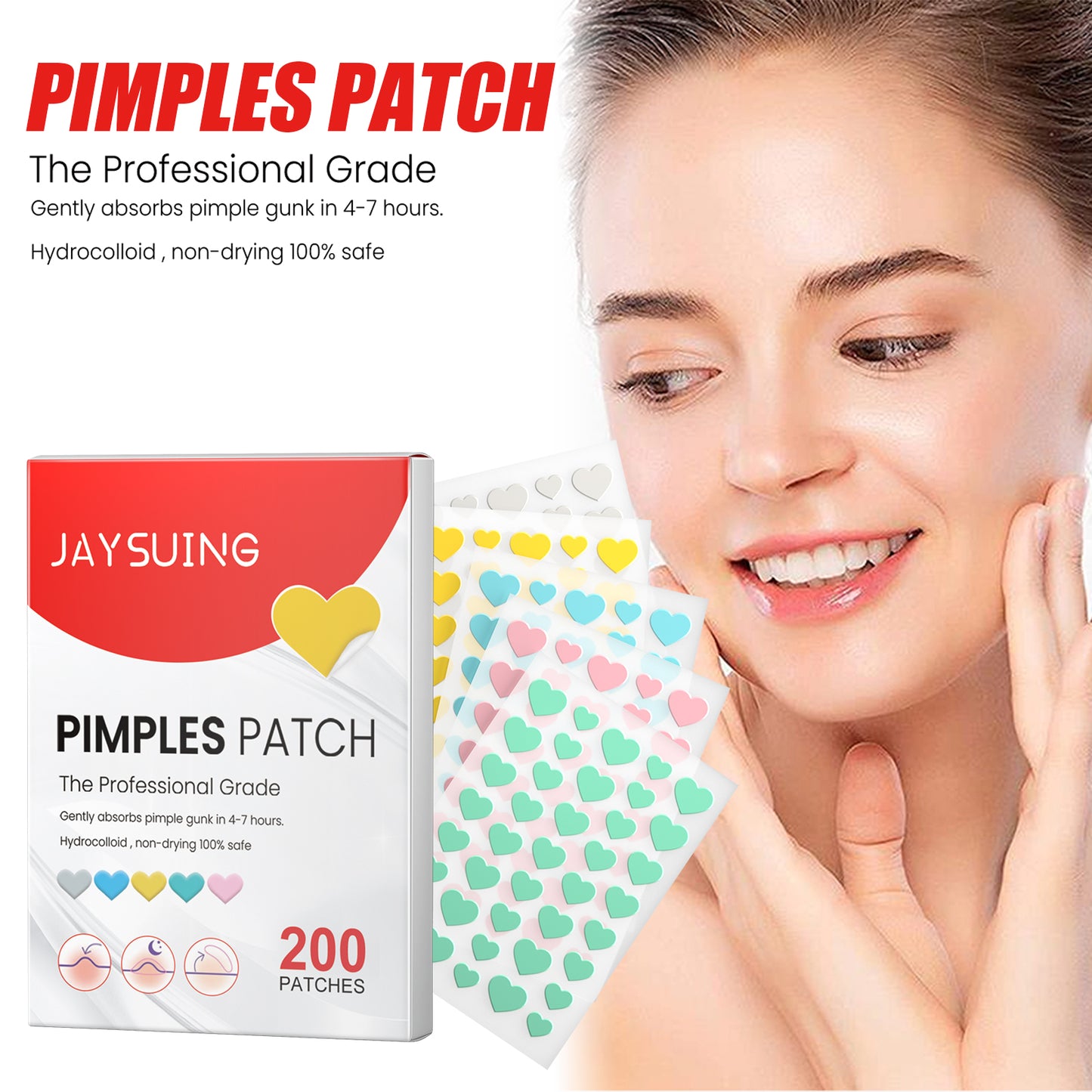 Fifuroes Pimples Patch, Mild Non-Irritant Lightening Pimples Spot Pimples Mark Covering Acne Pimples Patch