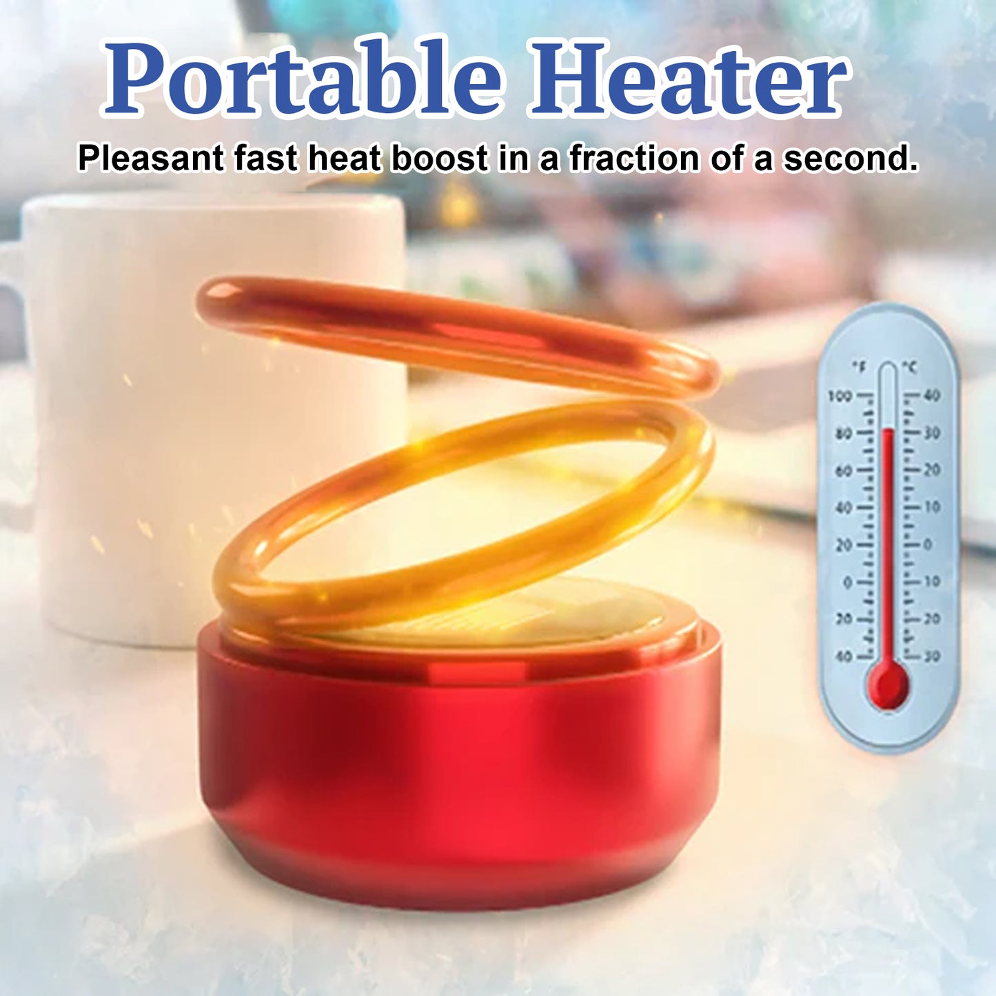 Fifuroes Portable Dynamic Molecular Heater, Car Window Snow, Ice And Fog Removal Convenient Heater