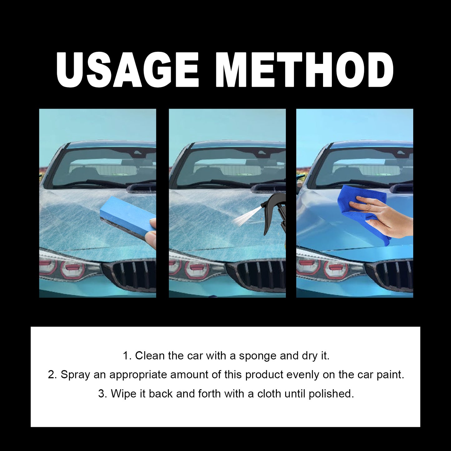Fifuroes Coating Agent 3-In-1 Oil Removal Polishing Protection Repair Scratches Car Paint Cleaning And Maintenance Coating