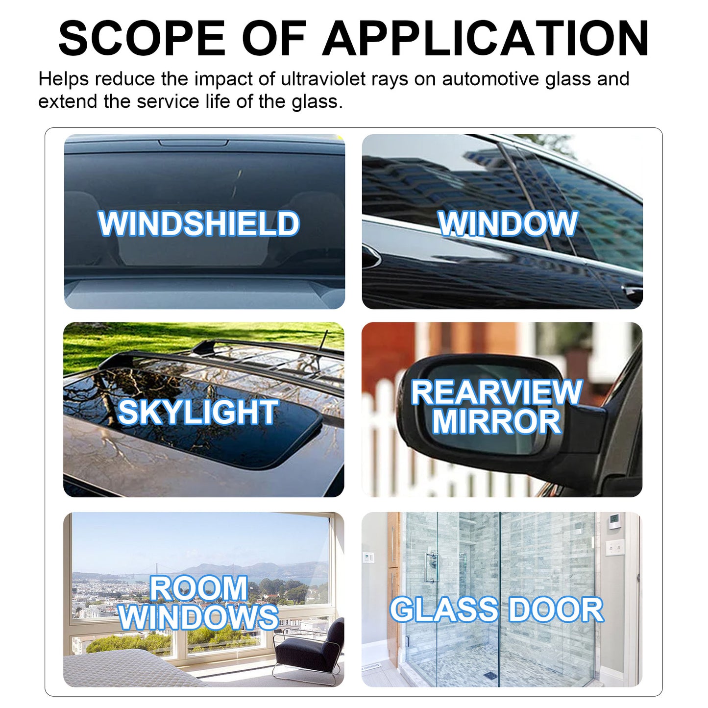 Fifuroes Ceramic Spray Coating, Window Front Windshield Stain Remover Oil Film Cleaner