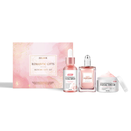 Fifuroes Pink Romantic Pleasure Skin Care Gift Box, Moisturizing And Moisturizing Skin Romantic Fragrance Body Care