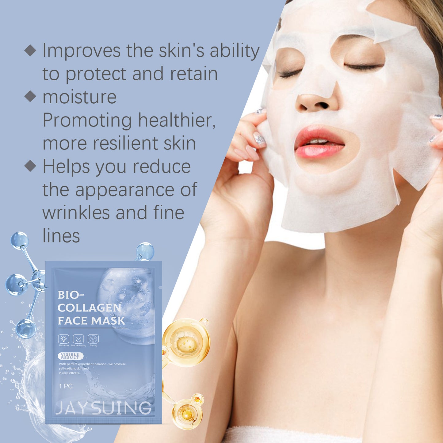 Fifuroes Collagen Hydrating Mask Reduces Fine Lines, Hydrates, Tightens, Moisturizes And Improves Skin