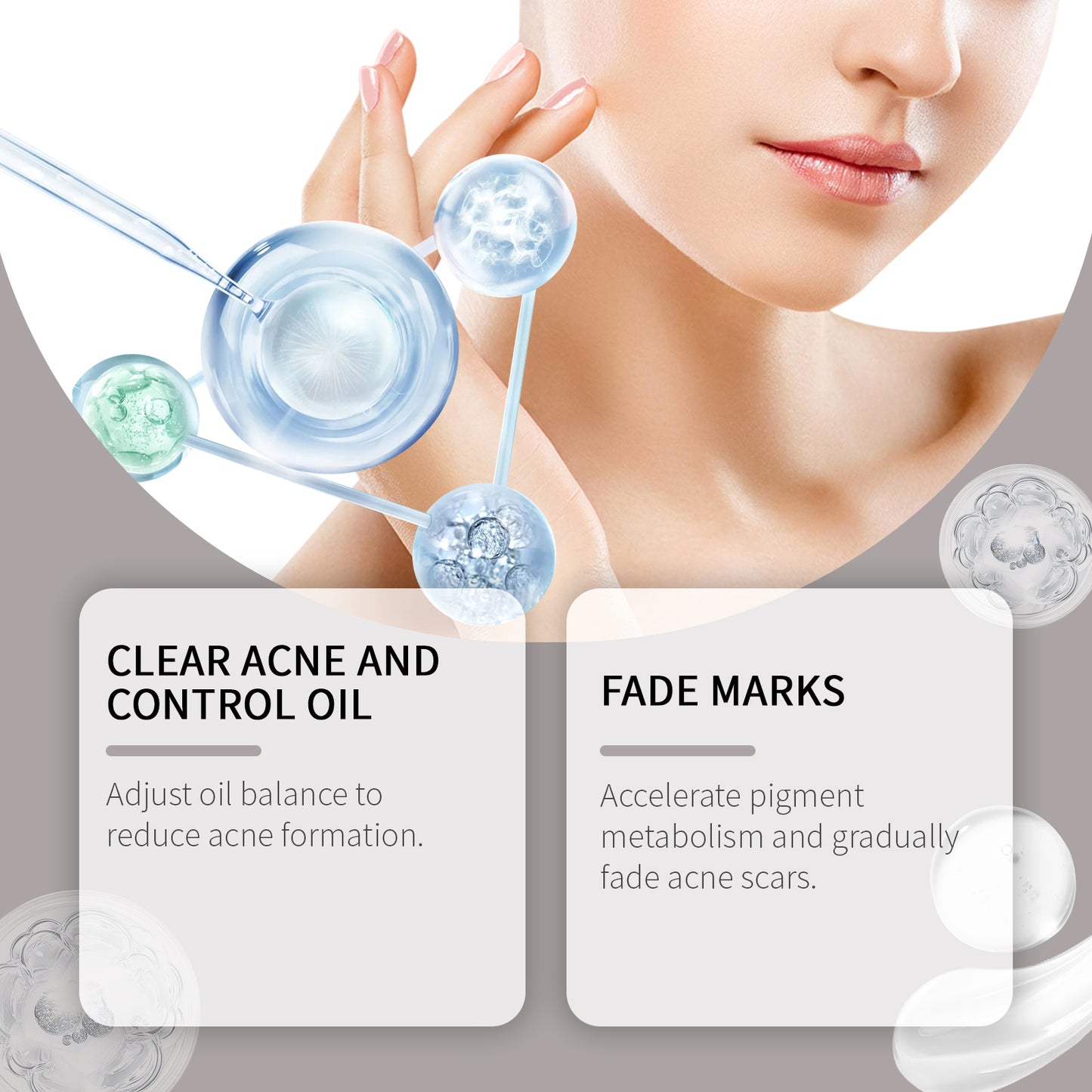 Fifuroes Acne Care Set Brightening Skin Gentle Moisturizing Repair Skin Moisturizing facial set