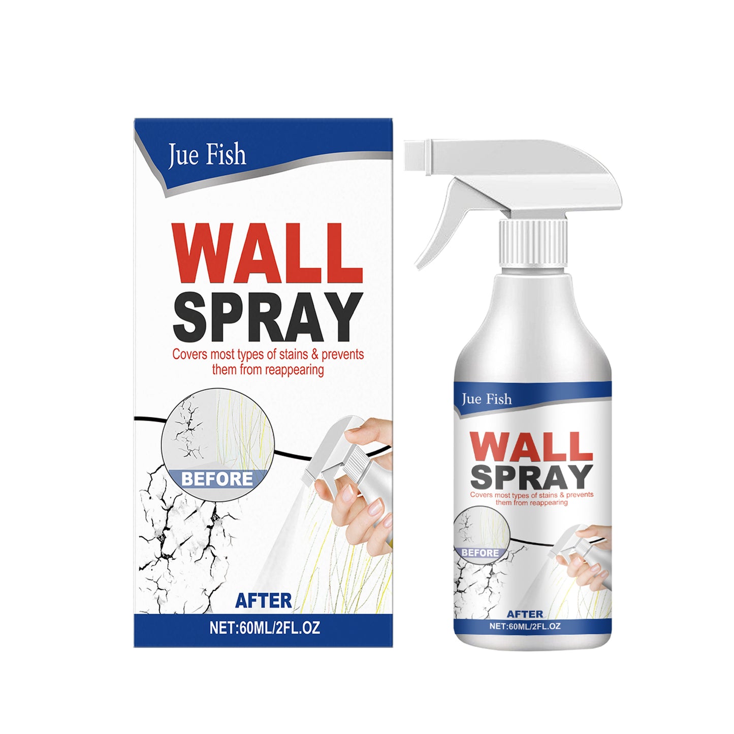 Fifuroes Wall Spray Paint, Repair Household Cover Stains, Wall Fall Off Indoor Renovation Straight Paint