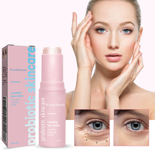 Fifuroes Rosehip Eye Cream Stick, Eye Area Moisturizing Light Line Dark Circles Lift Firming Eye Cream