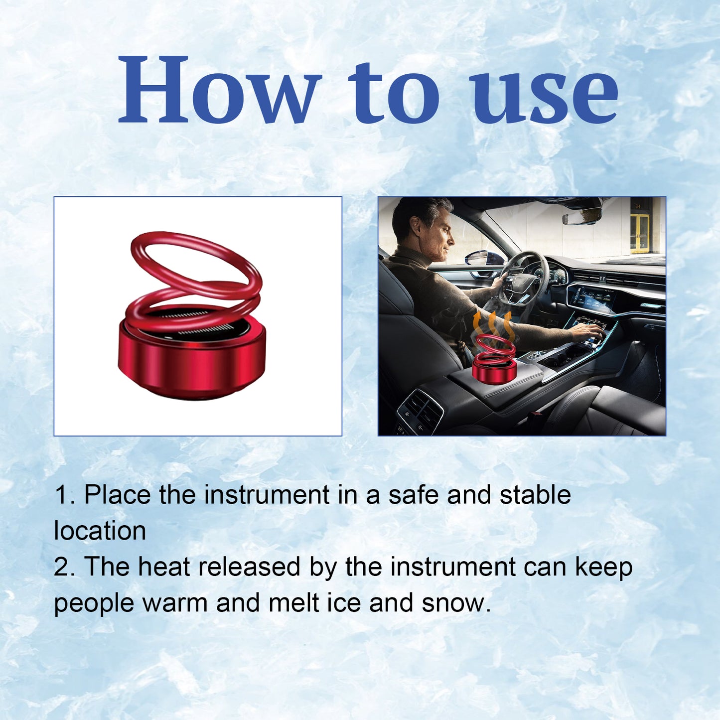 Fifuroes Portable Dynamic Molecular Heater, Car Window Snow, Ice And Fog Removal Convenient Heater