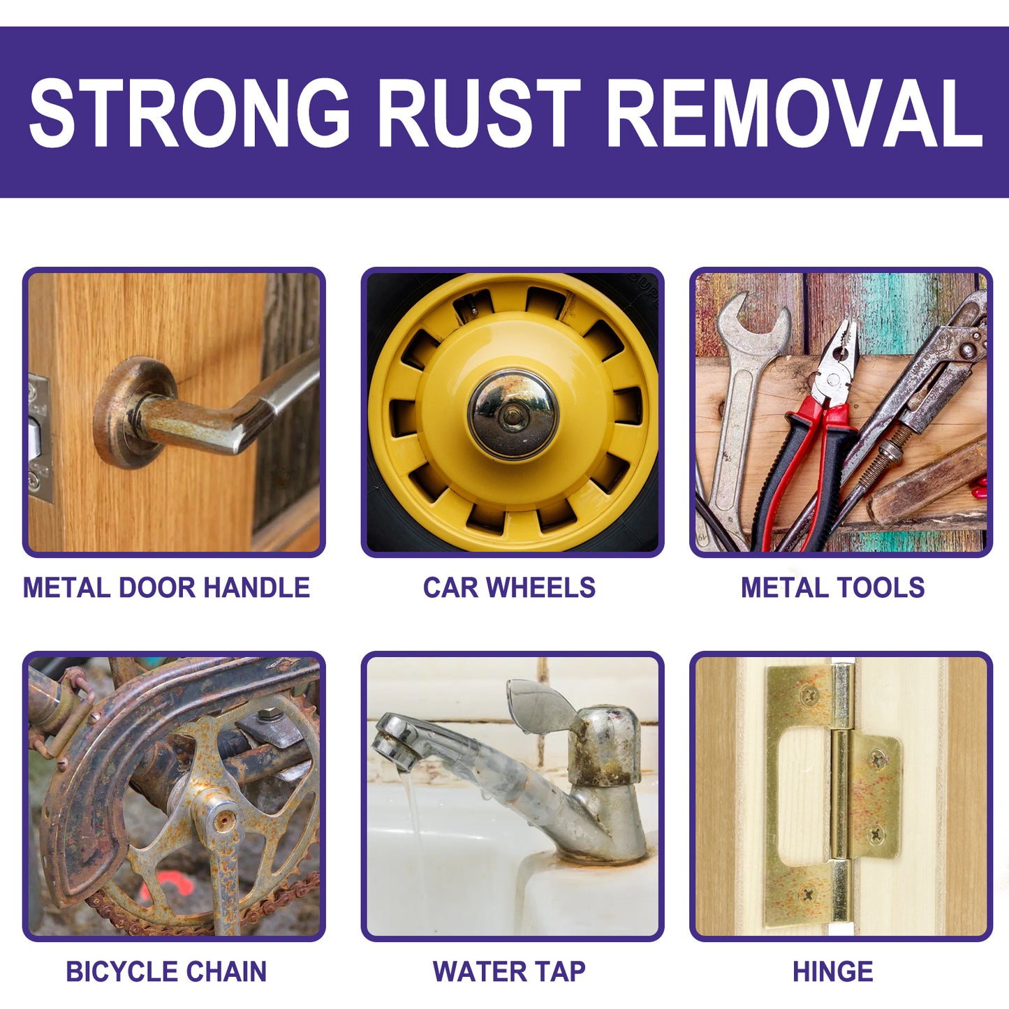 Fifuroes Rust Remover For Cars, Lubricating Metal Steel Multi-Functional Wheel Screws Rust Proof Cleaning And Brightening Spray